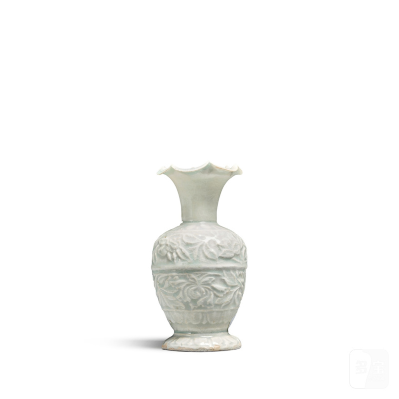 南宋 青白釉蓮紋花口瓶 - 图2